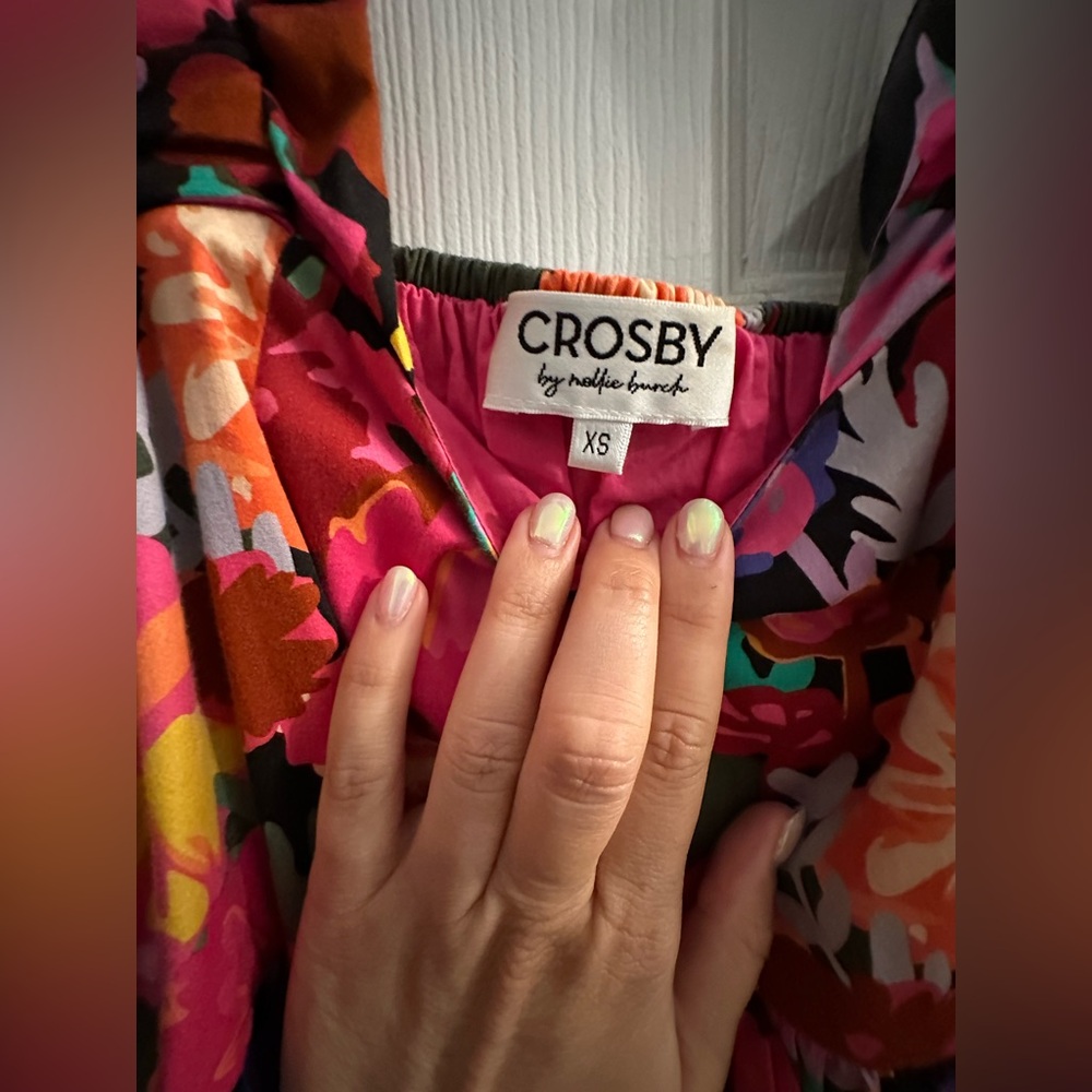 Crosby by Mollie Burch floral puff sleeve dress, XS - Picture 2 of 4